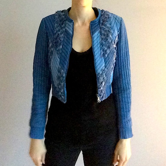 Rebecca Taylor cropped patchwork jacket. - Picture 2 of 4